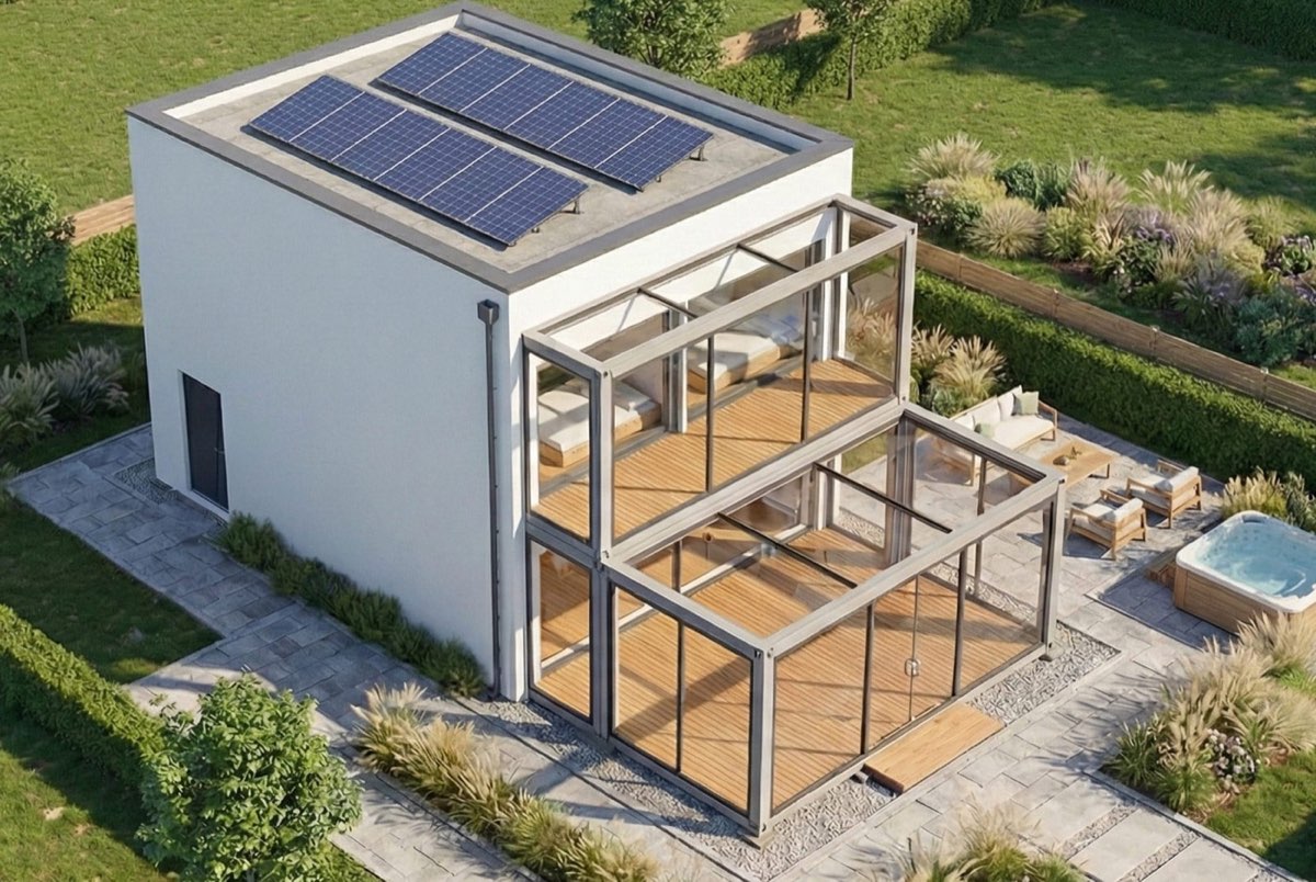3D-Ansicht des Containers