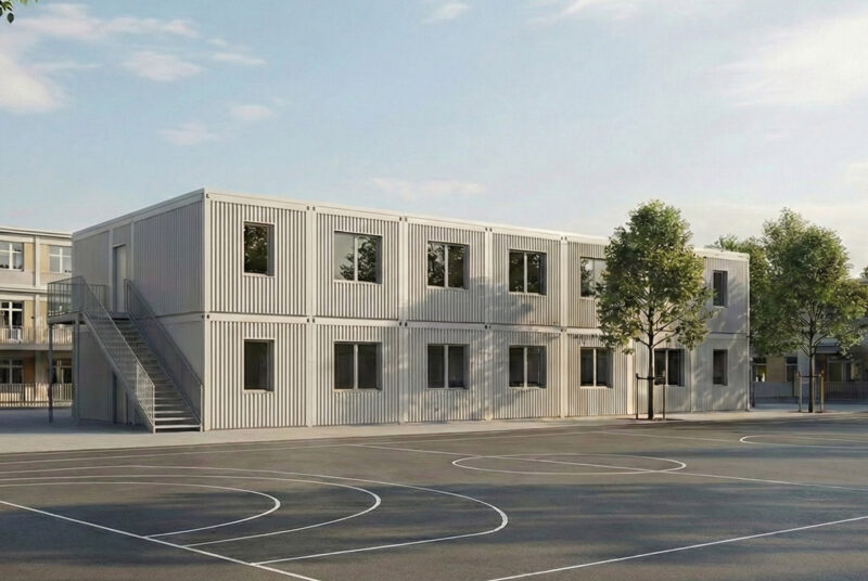 Schulgebäude 2-stöckig, 28 Module
