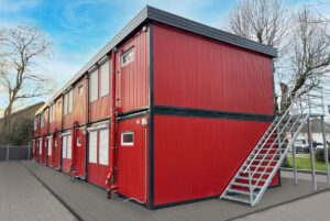 Mit dieser Wohncontaineranlage von Conliving sorgt die Stadt Waltrop für die Unterbringung von Flüchtenden